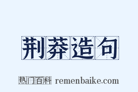 荆莽造句是什么意思的图片